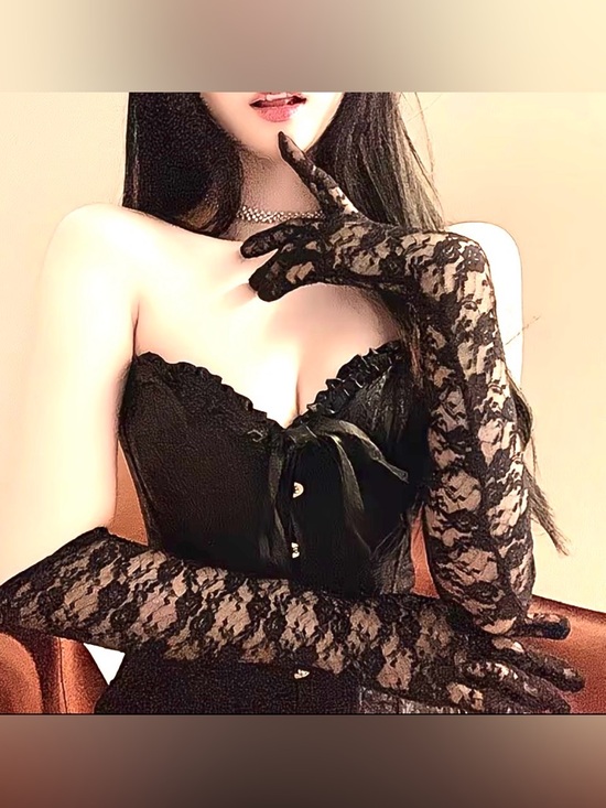 Target Accessories - Black Lace Opera Gloves: Prom, Evening Wear, wedding guest, black tie, goth